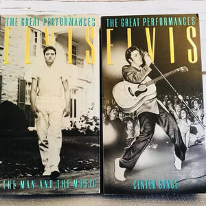 Lot of 2 THE GREATEST PERFORMANCE ELVIS VHS Video Home The Man and the Music
